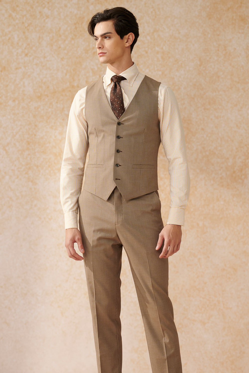 SST&C #Comfortable Cotton  Yellow Striped Pattern Standard Oxford Shirt | 0312403018  (Outlet)_3