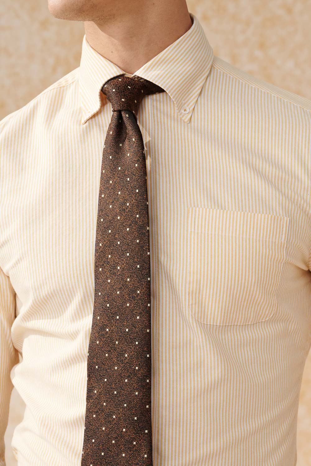 SST&C #Comfortable Cotton  Yellow Striped Pattern Standard Oxford Shirt | 0312403018  (Outlet)_6