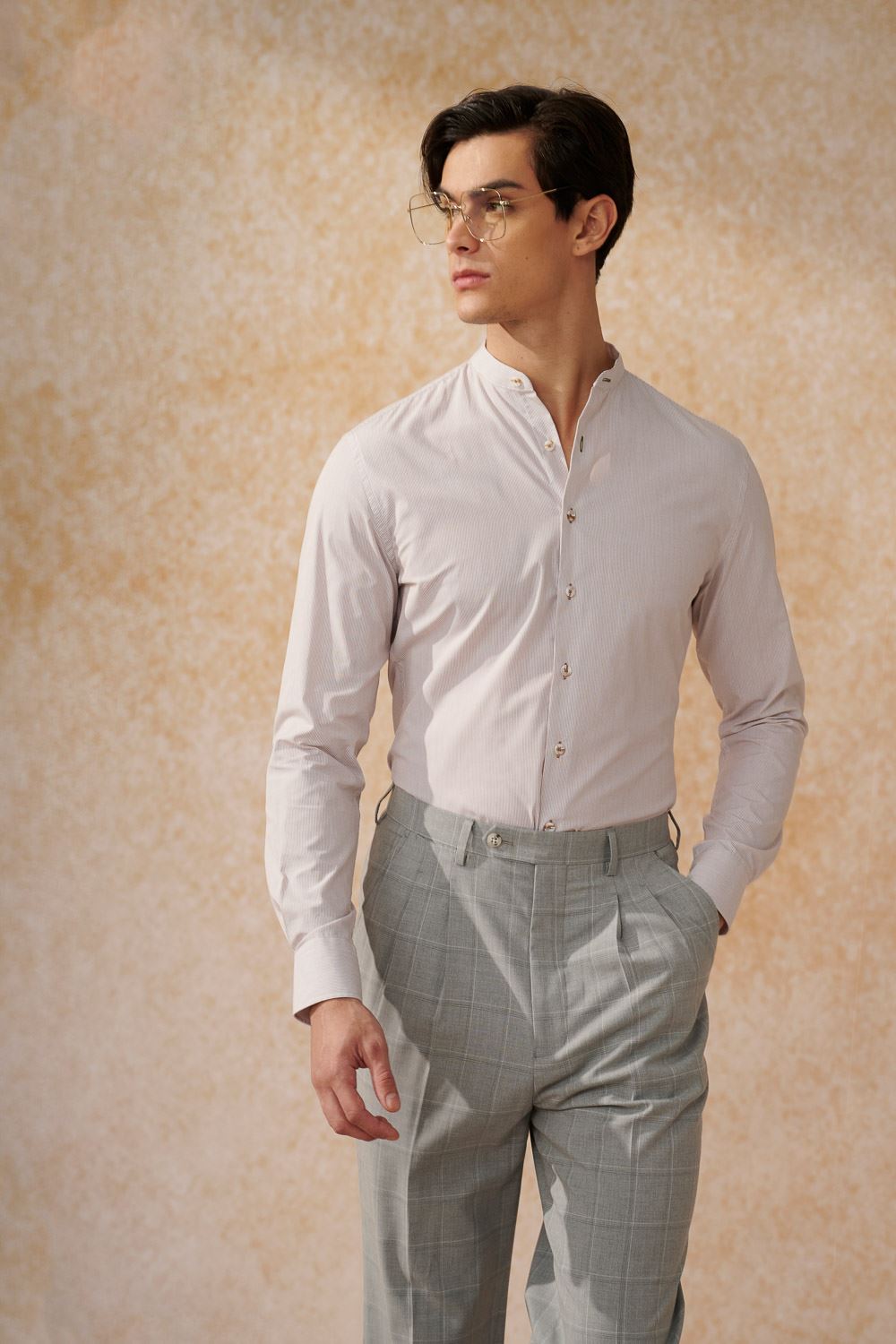 SST&C #Easycare  Brown Striped Pattern Standard Shirt | 0312403020  (Outlet)_2