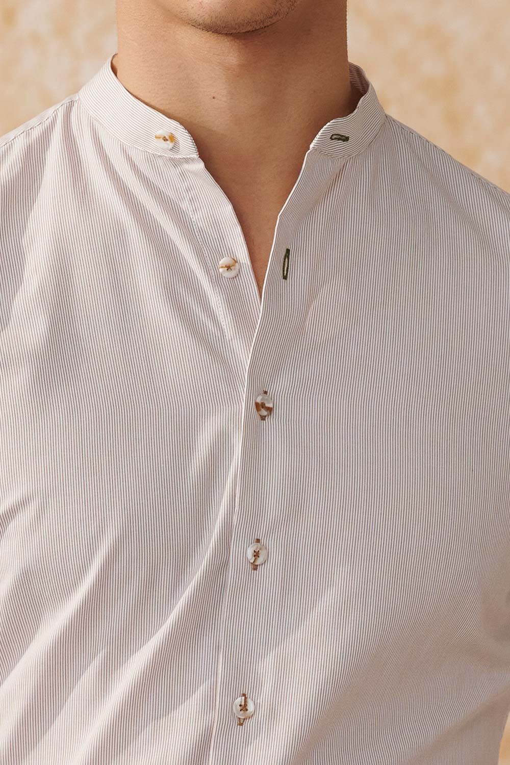 SST&C #Easycare  Brown Striped Pattern Standard Shirt | 0312403020  (Outlet)_4