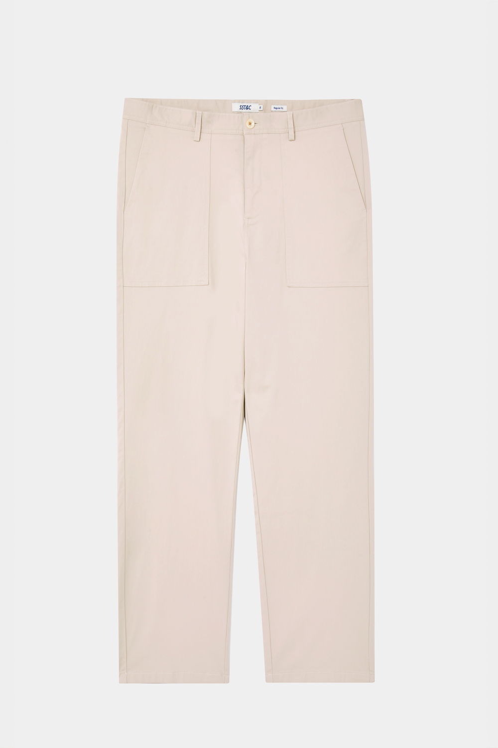 SST&C Beige Straight Fit Stretch Work Style Casual Trousers | 1212403005  (Outlet)_7