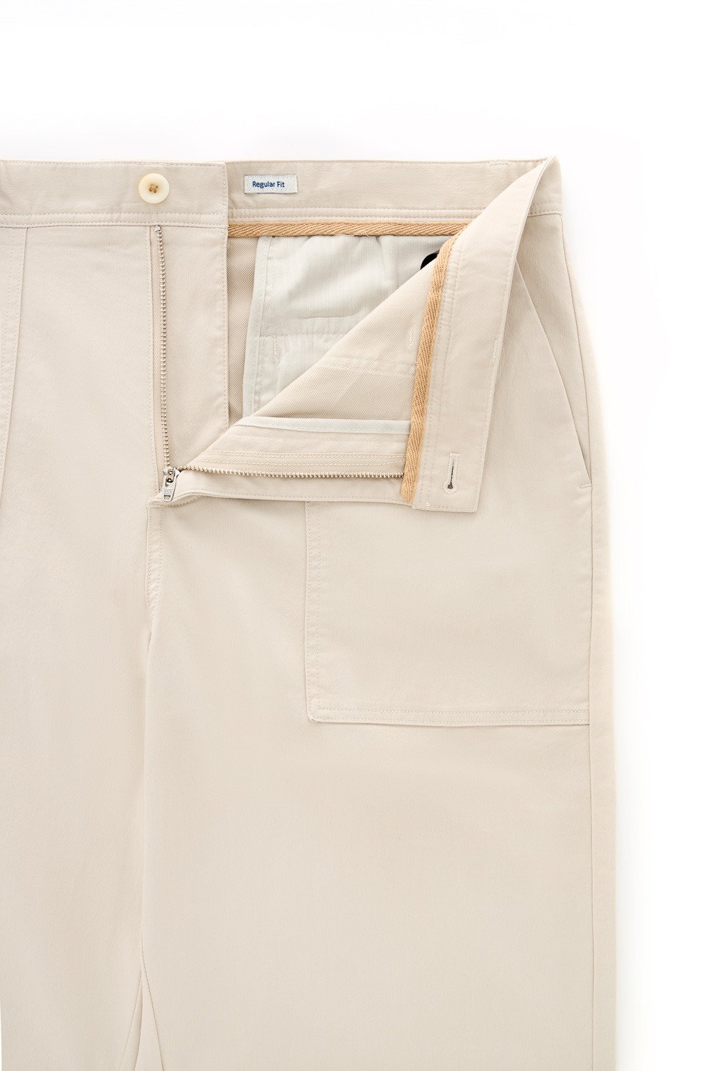 SST&C Beige Straight Fit Stretch Work Style Casual Trousers | 1212403005  (Outlet)_8