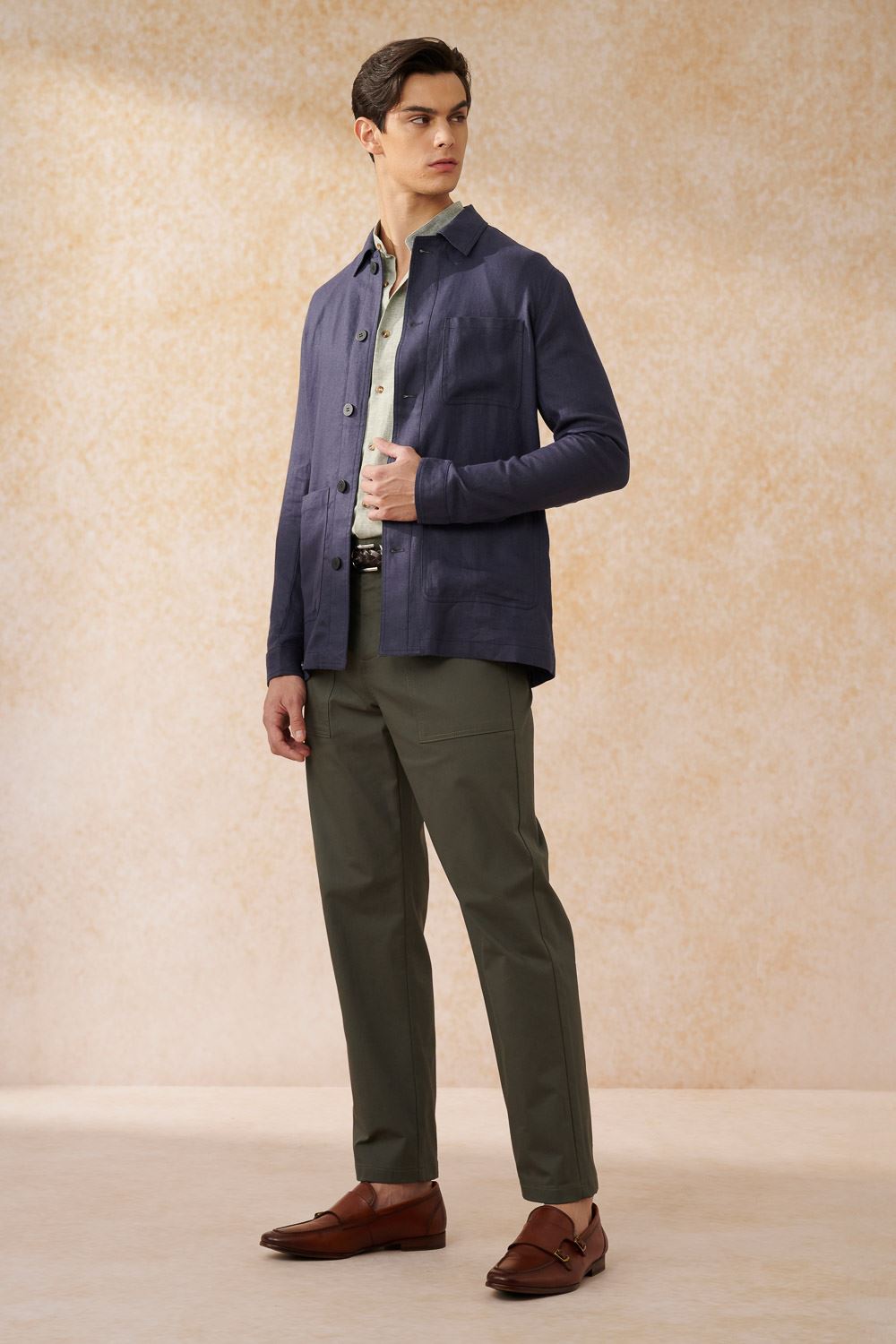 SST&C Dark Gray Straight-Leg Elastic Work Style Casual Trousers | 1212403006  (Outlet)_0