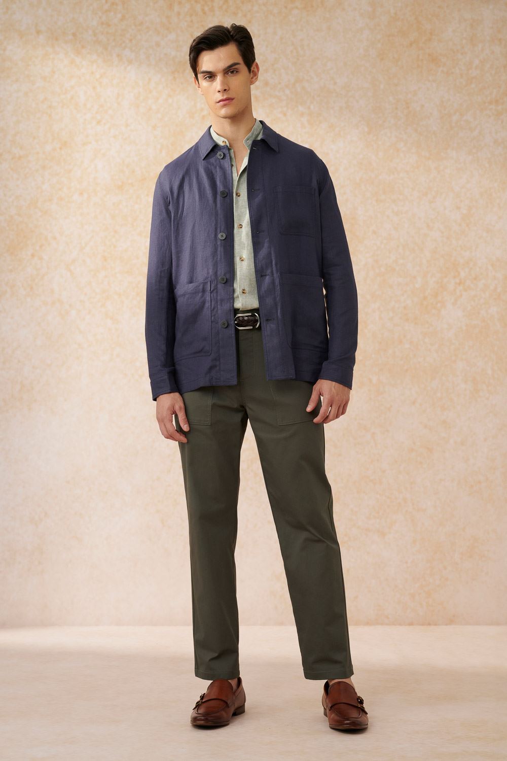 SST&C Dark Gray Straight-Leg Elastic Work Style Casual Trousers | 1212403006  (Outlet)_2