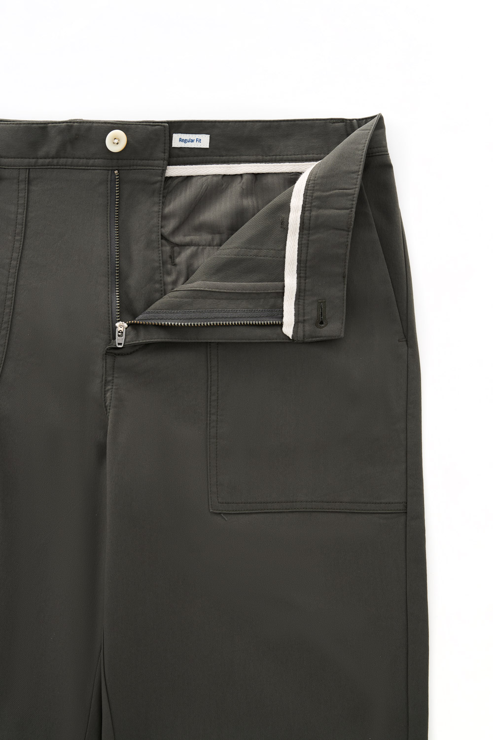 SST&C Dark Gray Straight-Leg Elastic Work Style Casual Trousers | 1212403006  (Outlet)_8