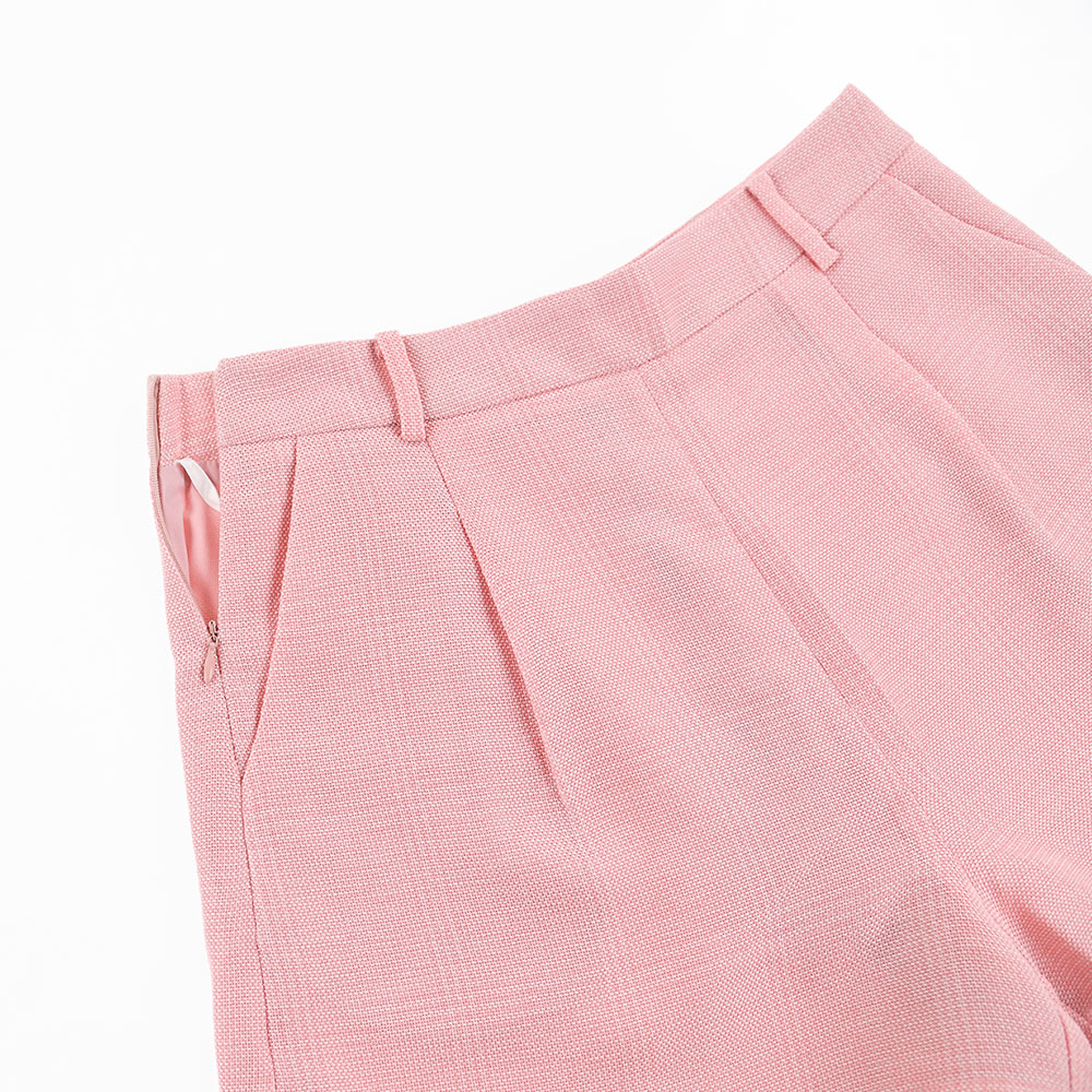 ILEY伊蕾 粉色針織布A字短褲(粉色；M-XL)1241596005_2