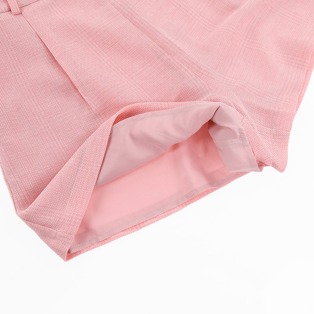 ILEY伊蕾 粉色針織布A字短褲(粉色；M-XL)1241596005_3