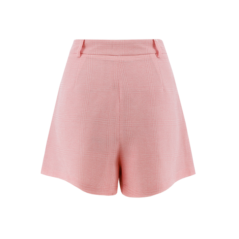 ILEY伊蕾 粉色針織布A字短褲(粉色；M-XL)1241596005_5