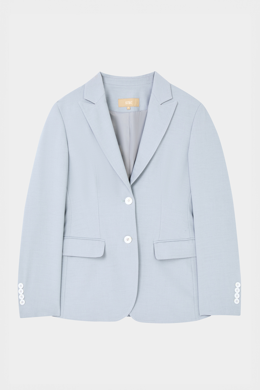 SST&C Light Gray Sword Collar Long Suit Jacket | 7162403006  (Outlet)_5