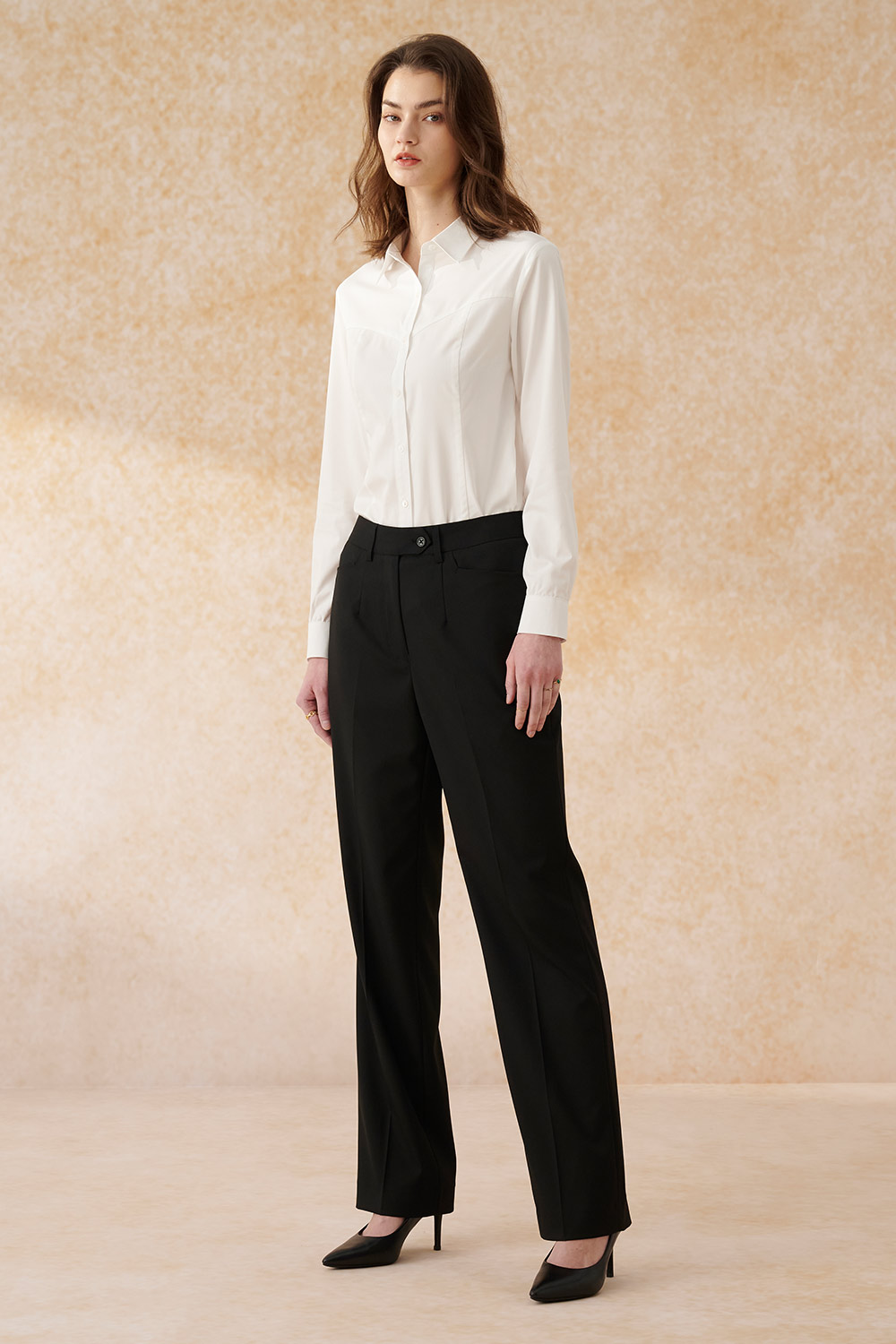 SST&C Black Straight Fit Suit Trousers | 7262403001  (Outlet)_0