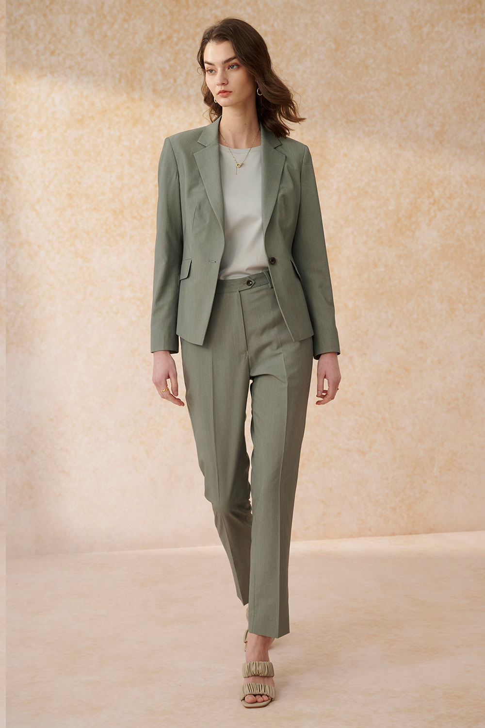 SST&C Mint Green Fitted Suit Trousers | 7262403002  (Outlet)_3