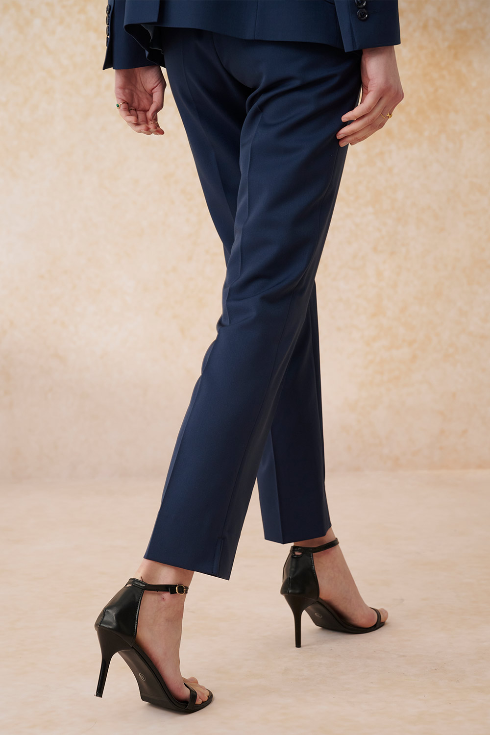 SST&C Navy Blue Straight Fit Suit Trousers | 7262403005  (Outlet)_4