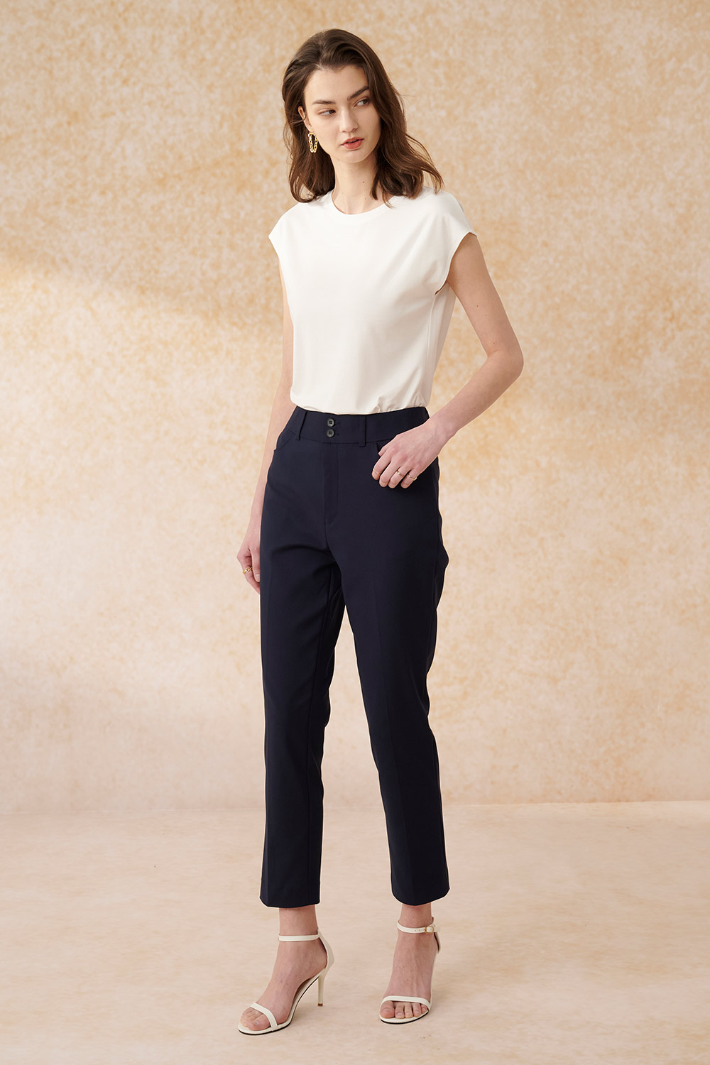 SST&C Navy Fitted Suit Trousers | 7262403007  (Outlet)_1