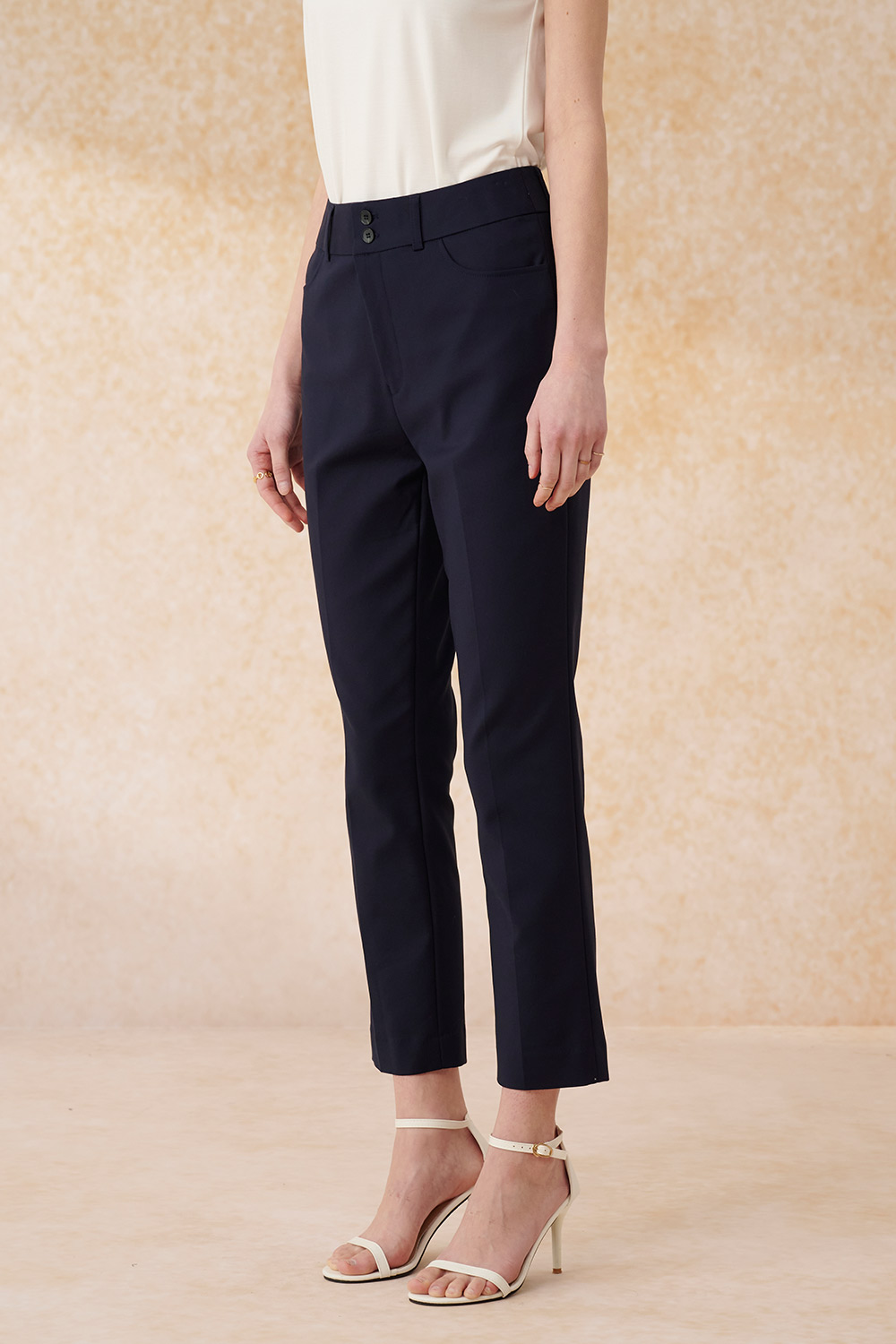 SST&C Navy Fitted Suit Trousers | 7262403007  (Outlet)_4