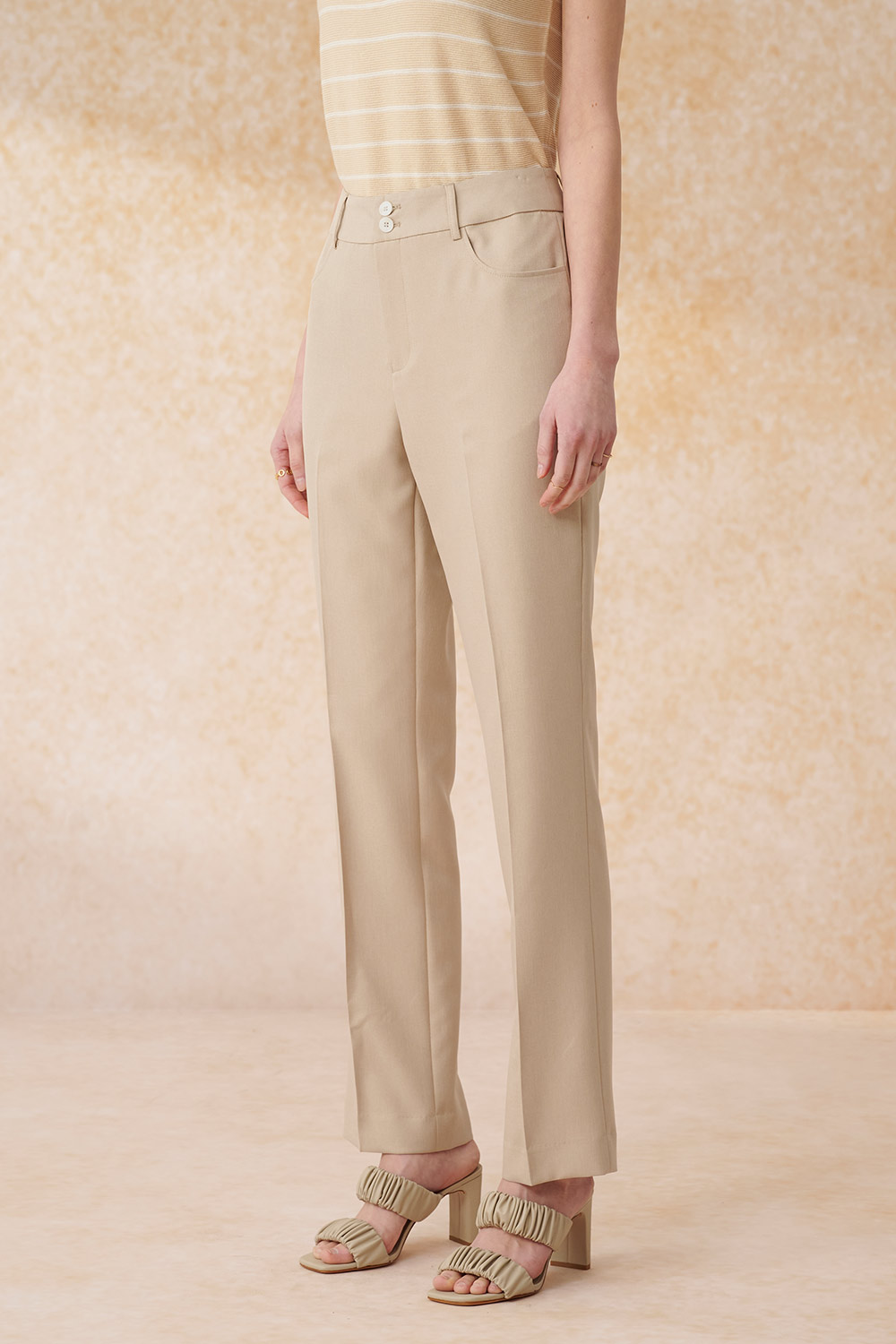 SST&C Beige Fitted Suit Trousers | 7262403008  (Outlet)_6