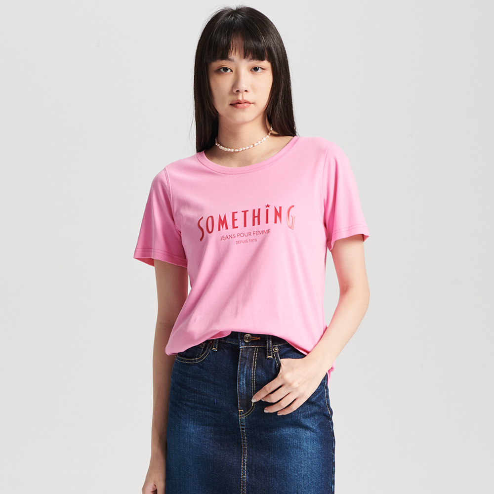 SOMETHING｜女裝｜基本星星印花短袖T恤