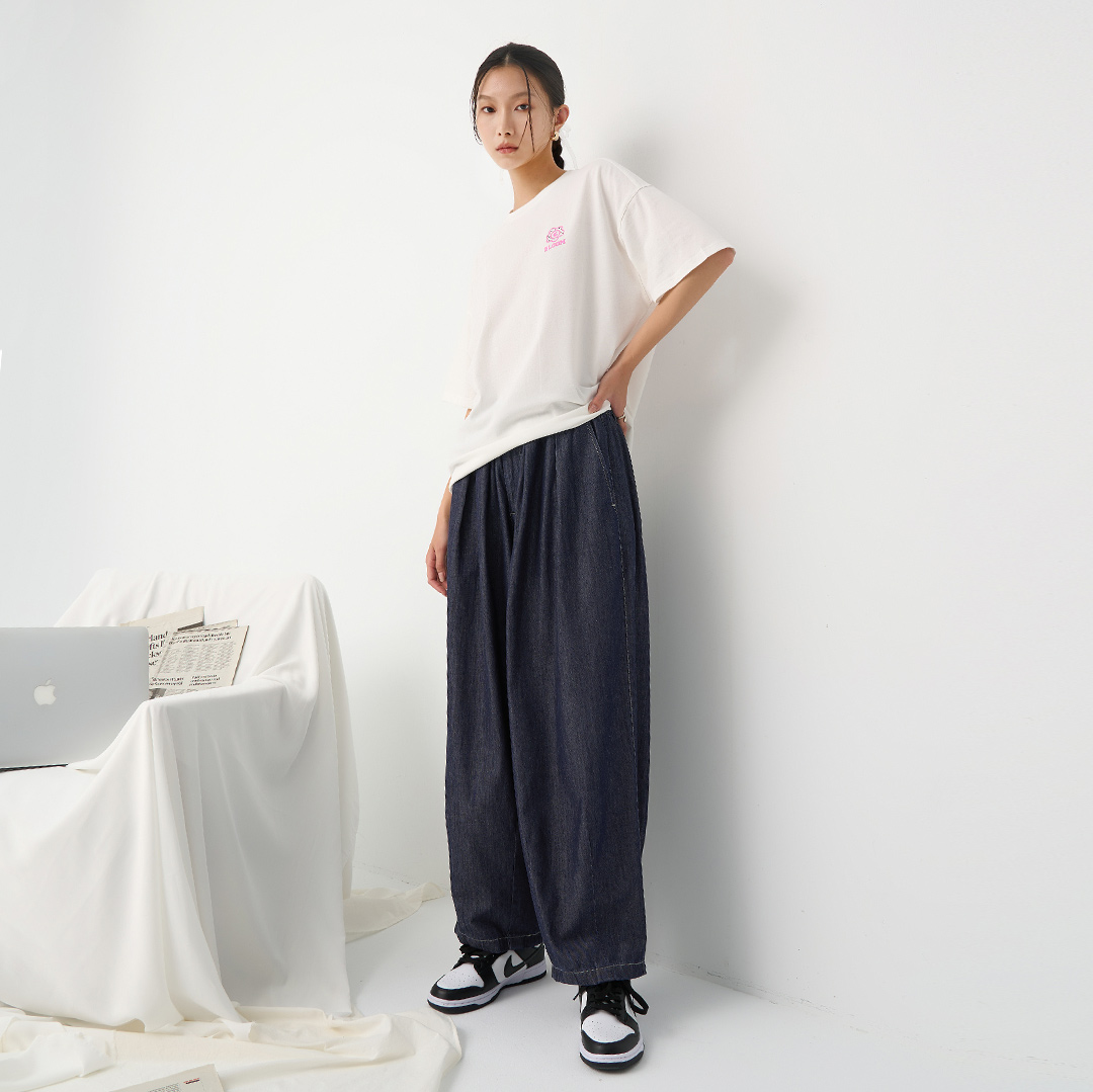 藏肉肉慵懶日式寬褲(原藍色)-女_0