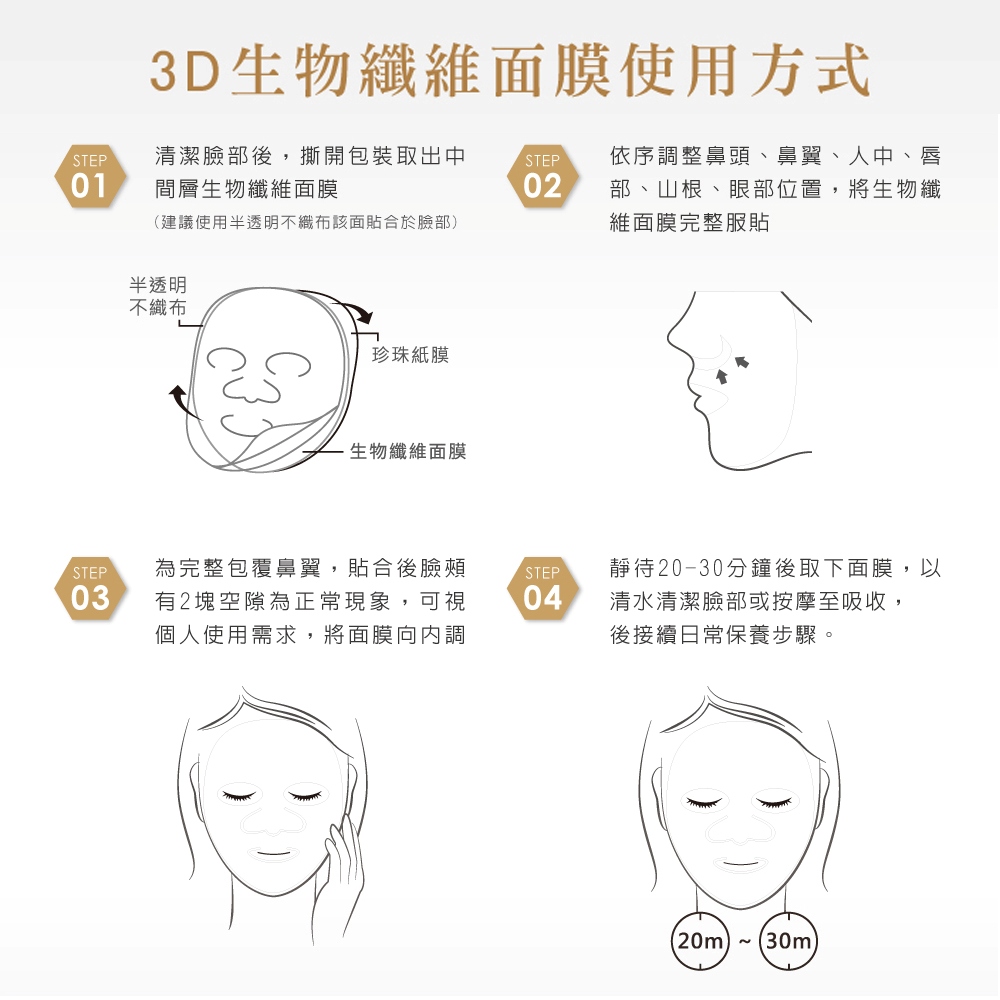 星采5V紅藜抗引力生物纖維面膜(3入/盒)_6