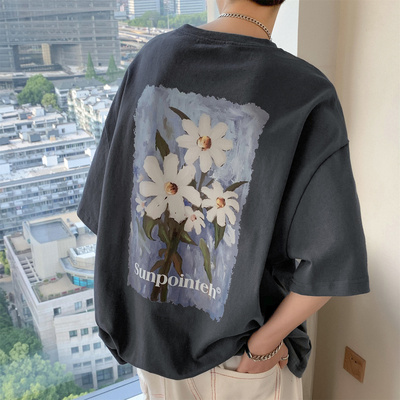 一束花美式復古純棉短TEE│100%純棉_0