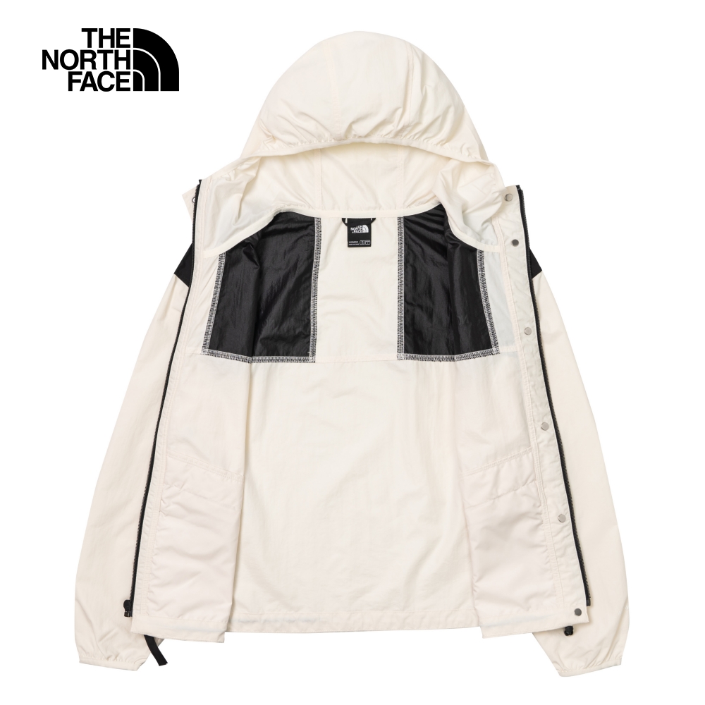 The North Face北面女款米白色防風防潑水連帽防風外套｜5JXOQLI_3