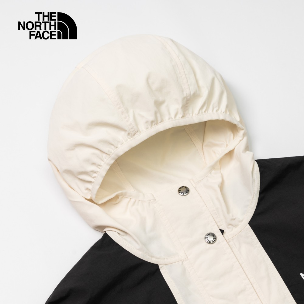 The North Face北面女款米白色防風防潑水連帽防風外套｜5JXOQLI_4