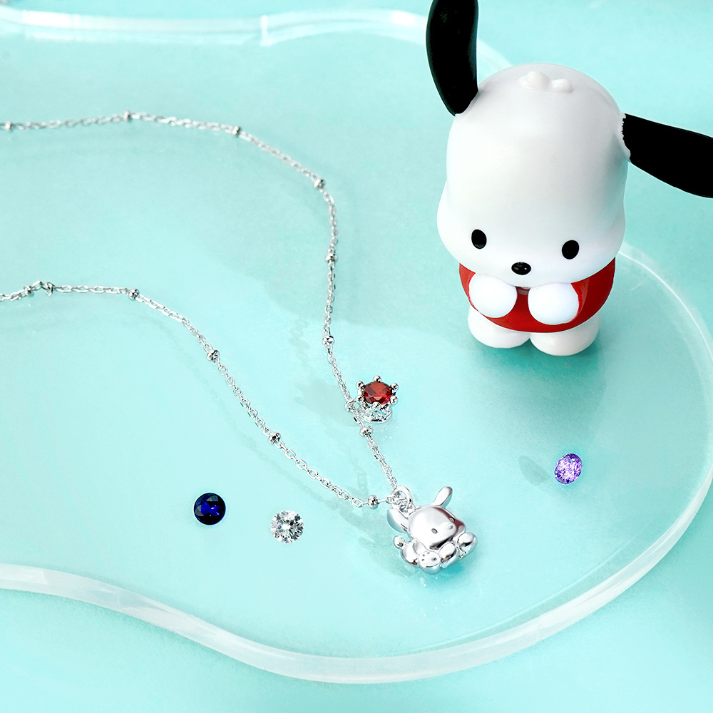 Pochacco&Me系列-帕恰狗誕生石純銀項鍊_1