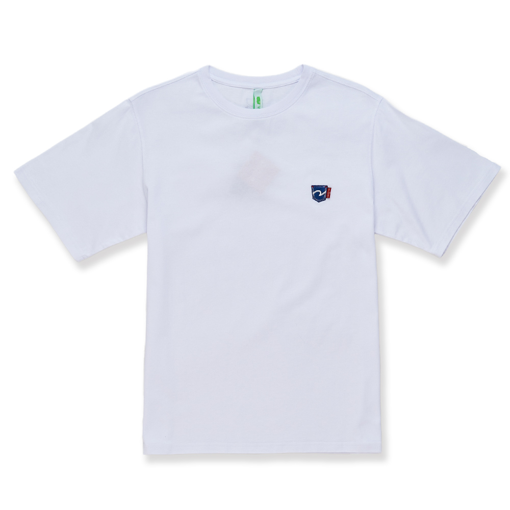 5th STREET｜男裝｜胸前LOGO繡花短袖T恤｜白色