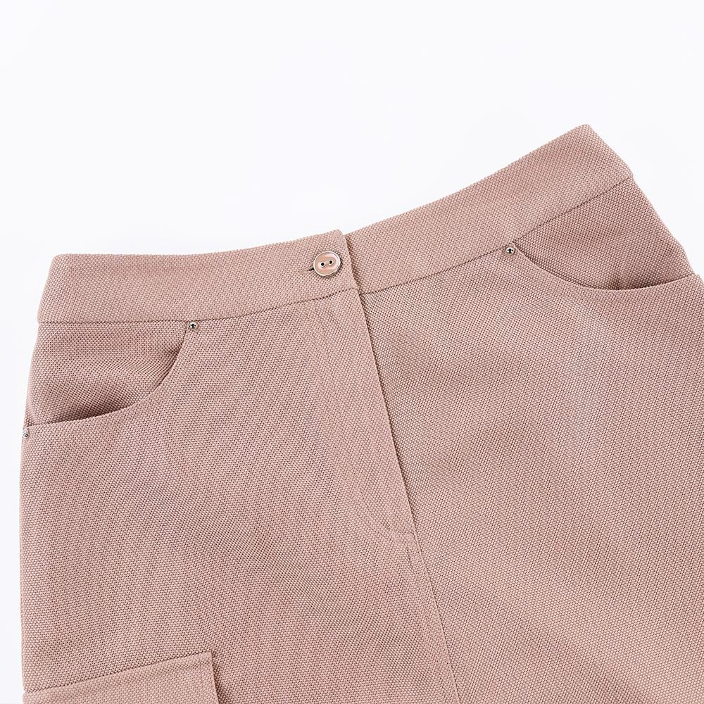 ILEY伊蕾 單邊蓋袋口袋短褲裙(粉色；M-XL)1241012406_2