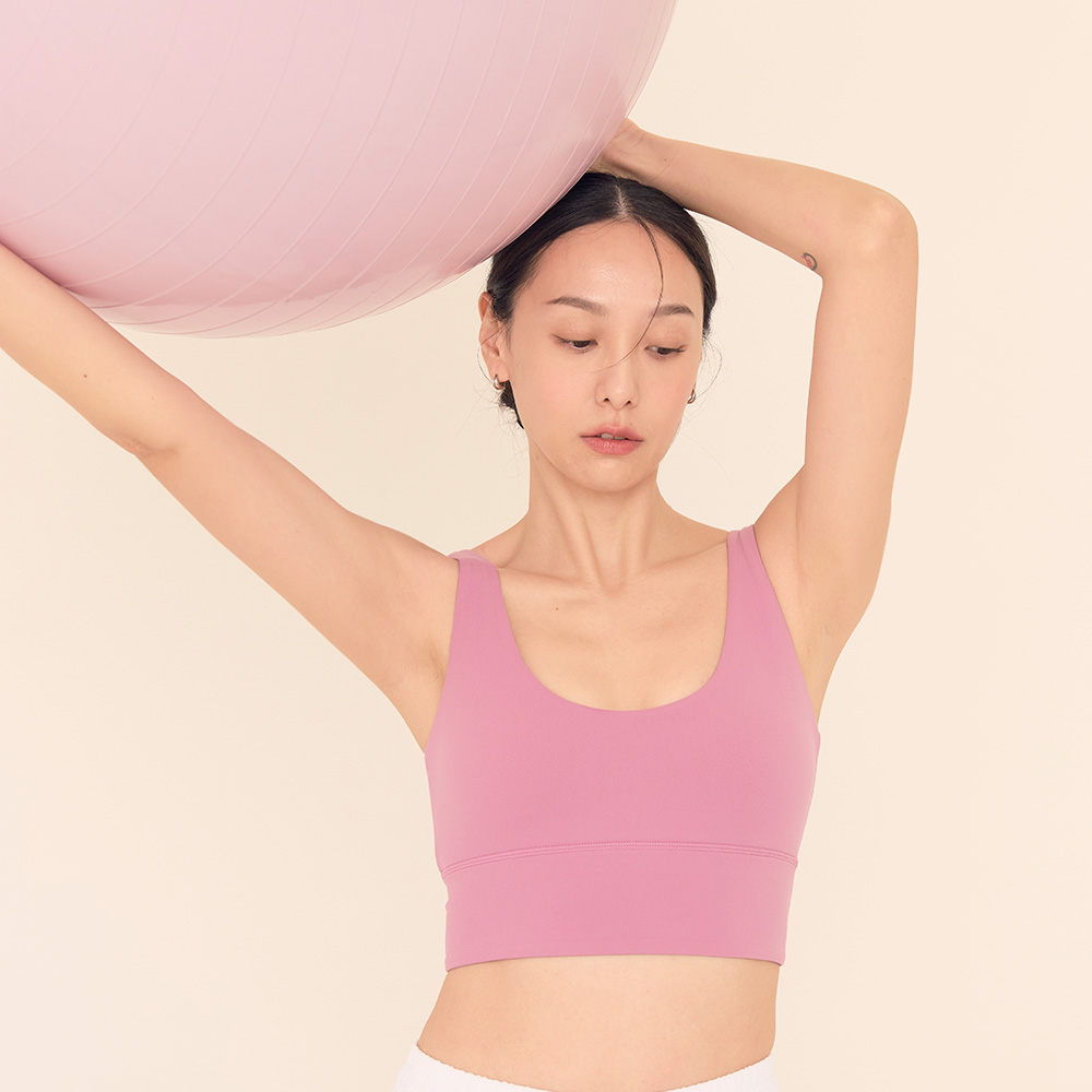 中高強度深U美背運動內衣- 莓粉_0