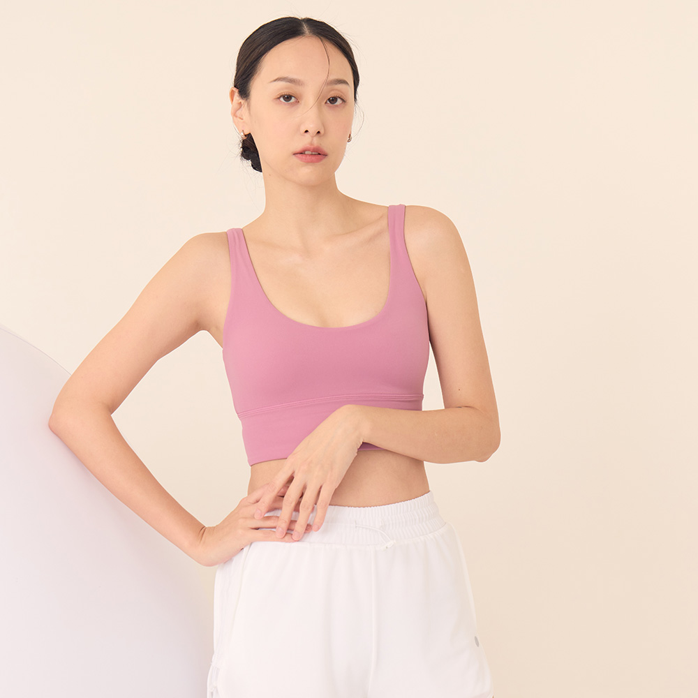 中高強度深U美背運動內衣- 莓粉_3