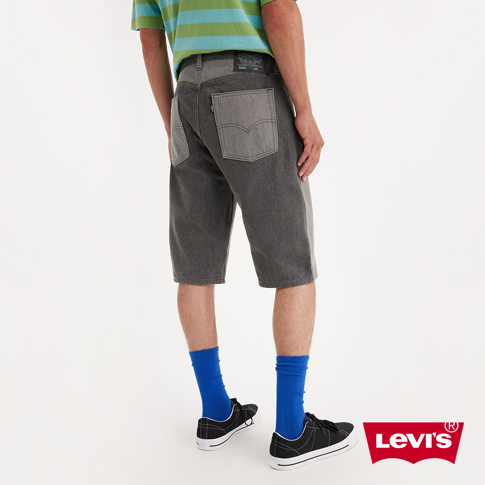 Levi’s® Skateboarding™滑板系列 男款 異色拼接BAGGY寬鬆牛仔短褲 熱賣單品