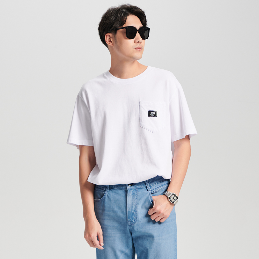 EDWIN｜男裝｜後瀏覽器印花寬版短袖T恤