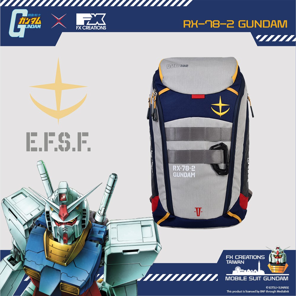 【機動戰士鋼彈】RX78-2 鋼彈 16吋AGS Pro懸浮減壓電腦後背包 GUF234003A-21