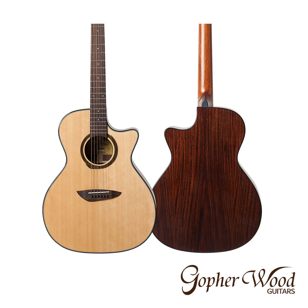 【Gopherwood】歌斐木 G330C 面單板木吉他 西堤卡雲杉單板/印度玫瑰木 公司貨_3