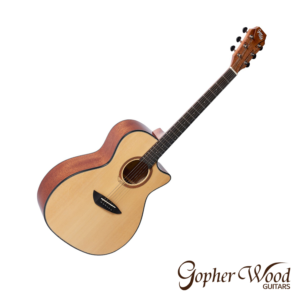 【Gopherwood】歌斐木 G230C 面單板木吉他 西堤卡雲杉單板/沙比利木 公司貨_0