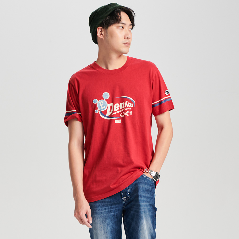 EDWIN｜男裝｜印條圖短袖T恤