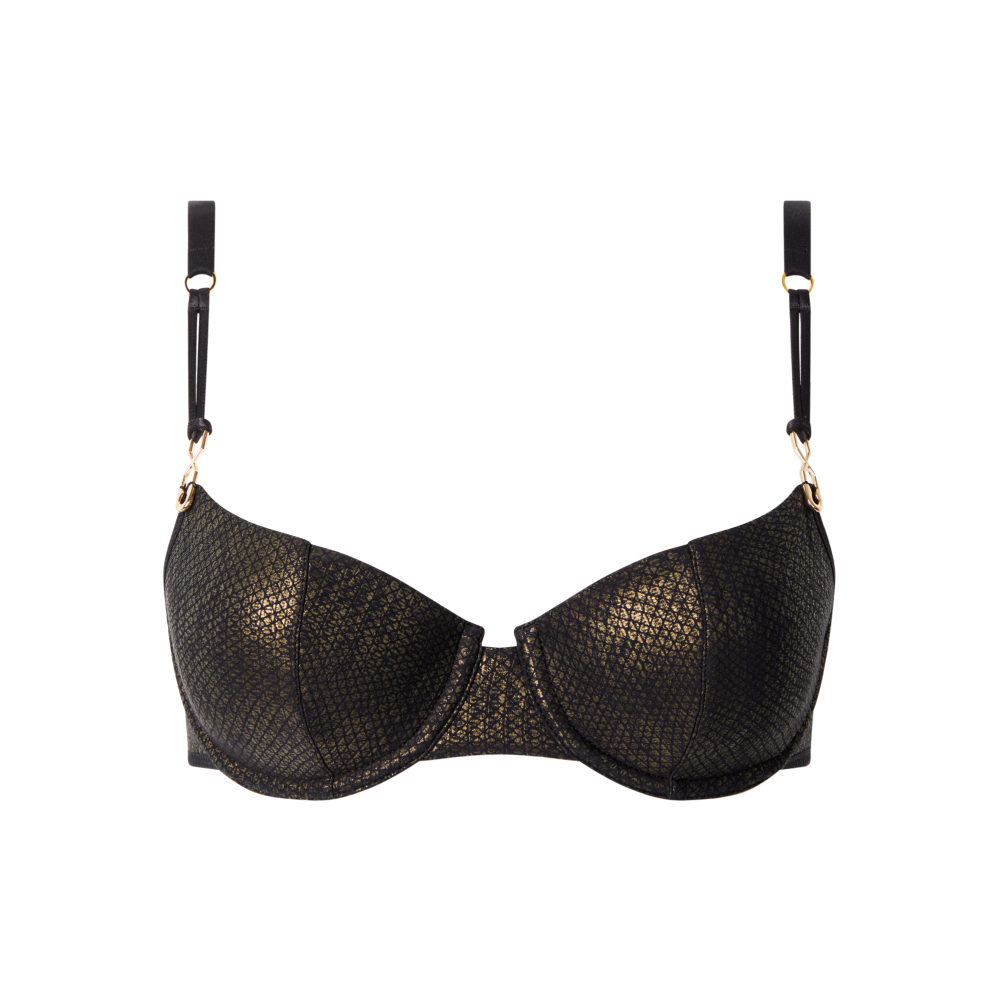 【Chantelle X】丁字內褲>XS-M>蛇紋黑(04GG0_0XE)【Gold X】_4