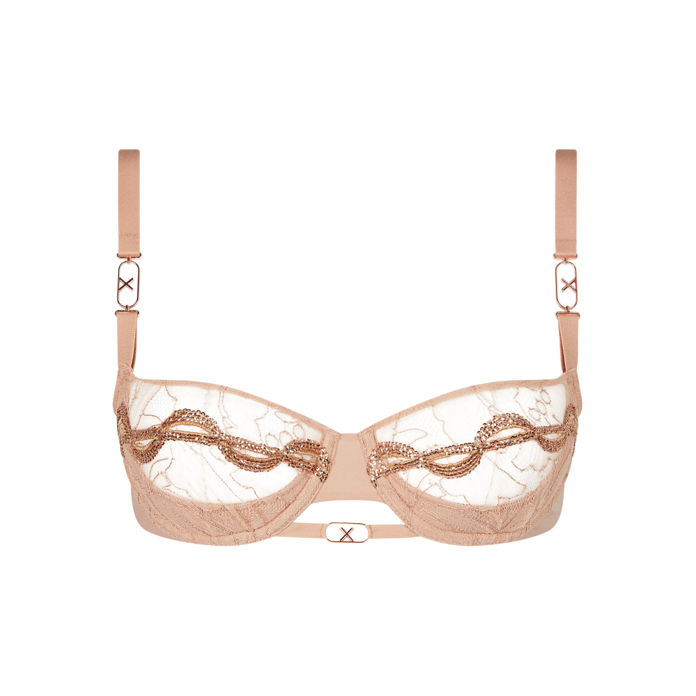 【Chantelle X】1/2網紗無襯內衣>BCD>沙漠膚(06GN7_00Q)【Xtravagant】_4
