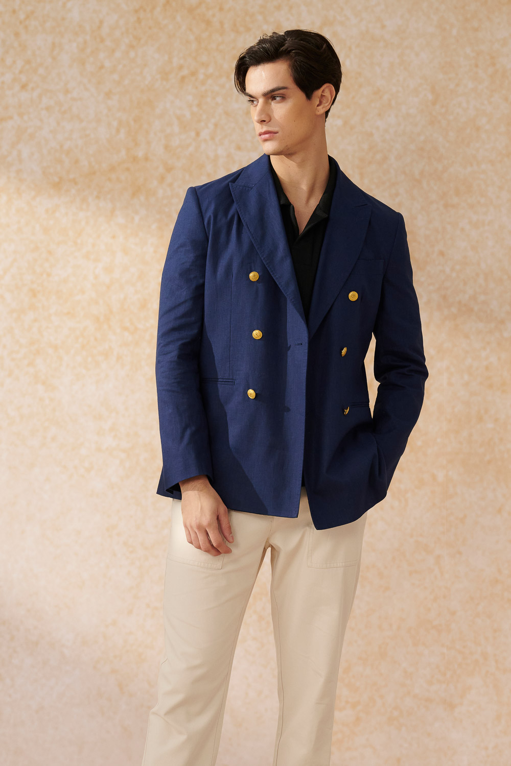 SST&C Navy Blue Double Breasted Casual Suit | 0612403001  (Outlet)_2