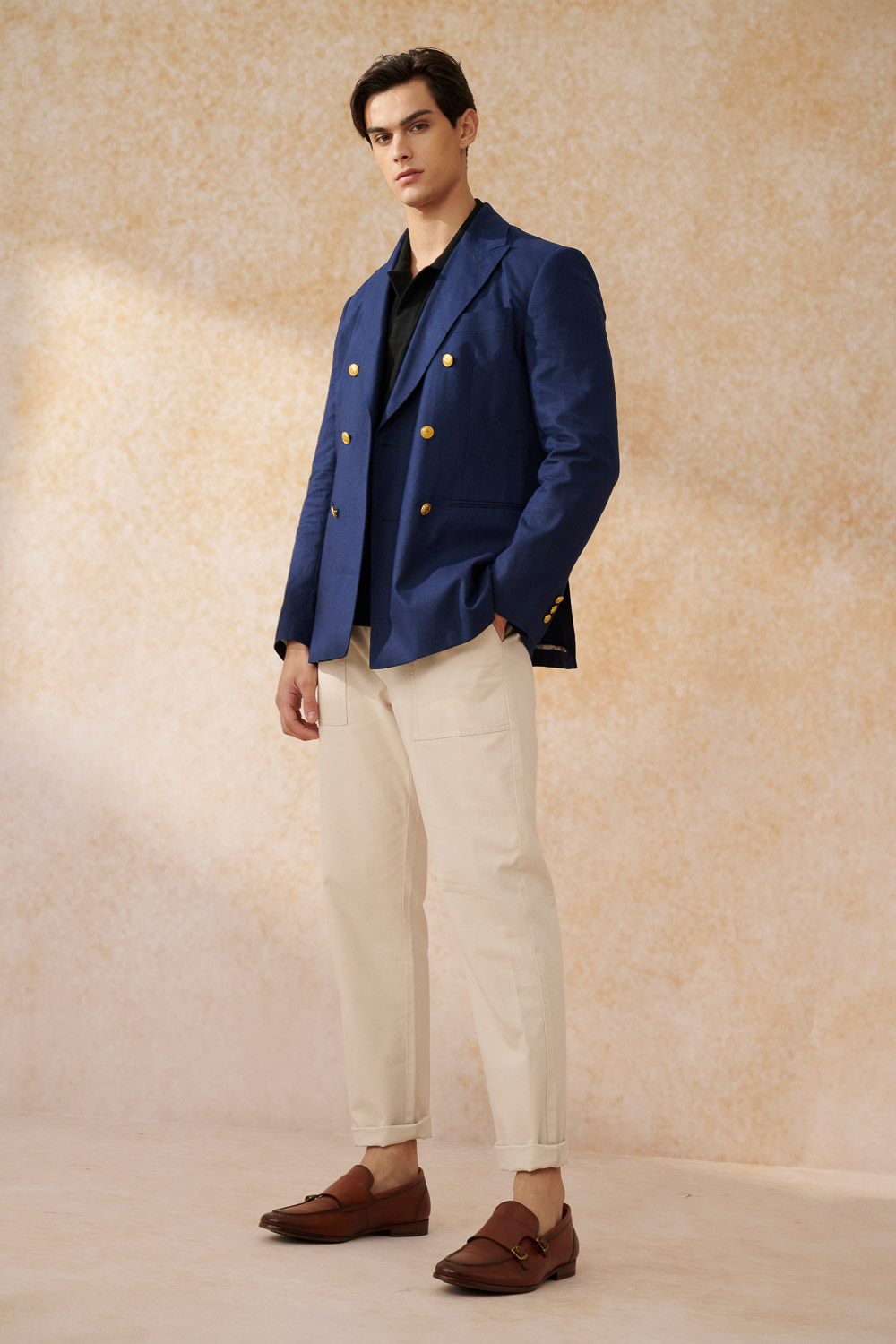 SST&C Navy Blue Double Breasted Casual Suit | 0612403001  (Outlet)_3