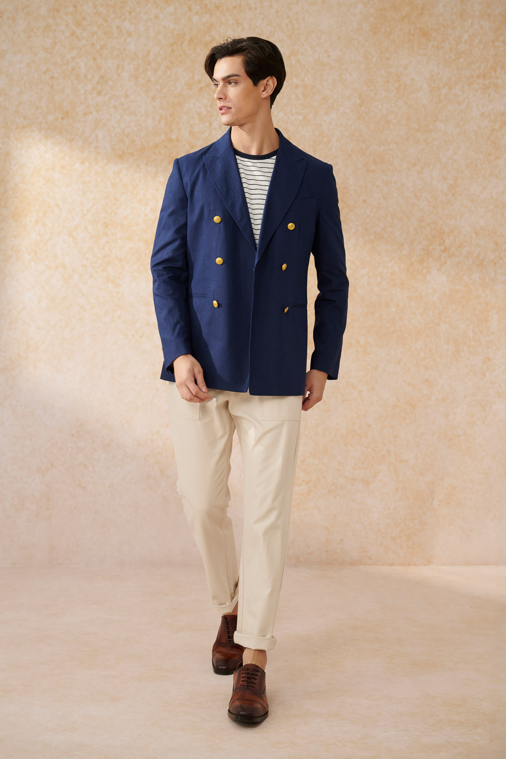 SST&C Navy Blue Double Breasted Casual Suit | 0612403001  (Outlet)_4