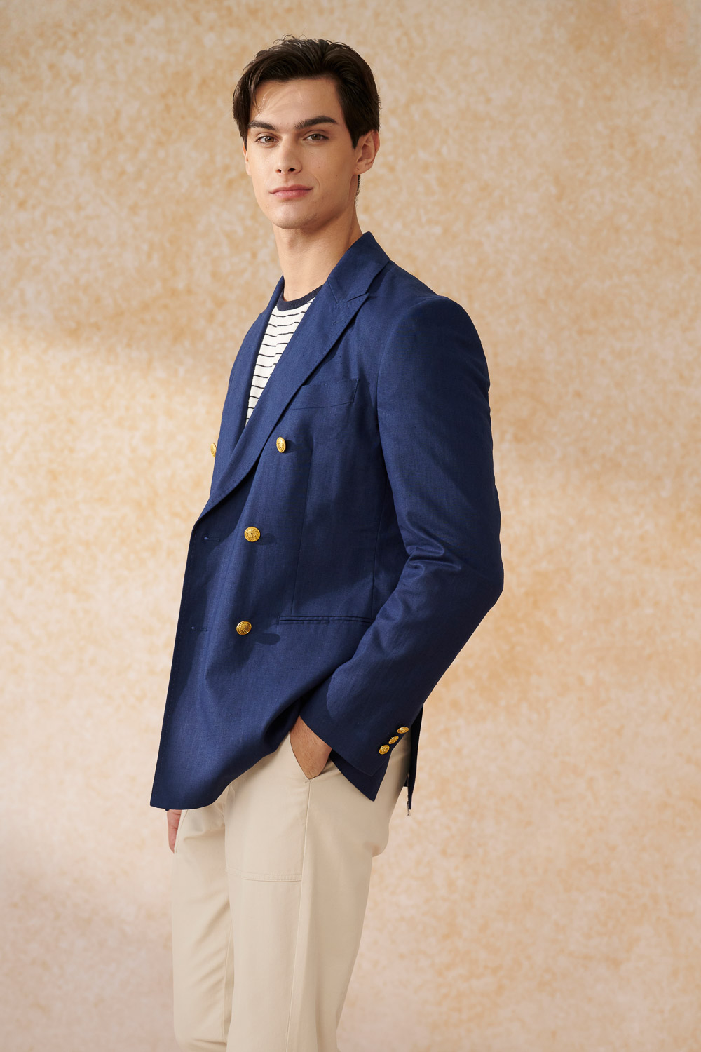 SST&C Navy Blue Double Breasted Casual Suit | 0612403001  (Outlet)_5