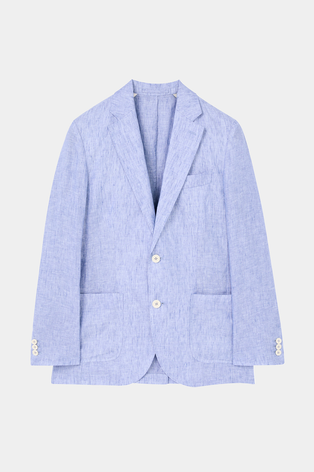 SST&C Unstructured Sky Blue Linen Casual Suit | 0612403005  (Outlet)_5