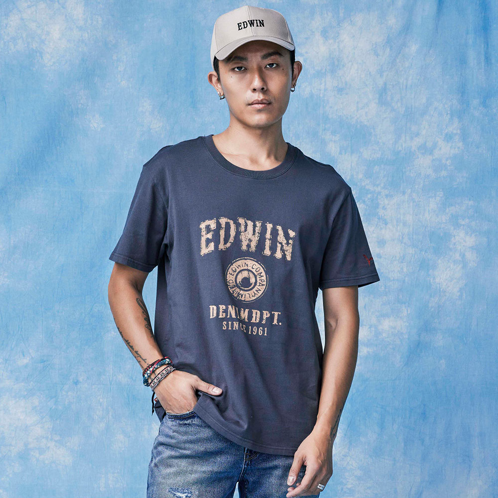 EDWIN｜男裝｜大力釦印花短袖T恤