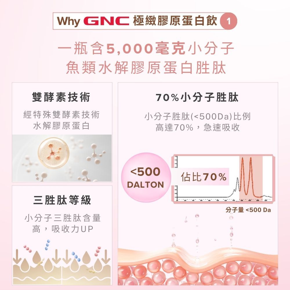 頂規5000毫克x500Da超微小分子 極緻膠原蛋白飲 即期品 (商品效期 2025/9/30)｜GNC Ultra Collagen_4