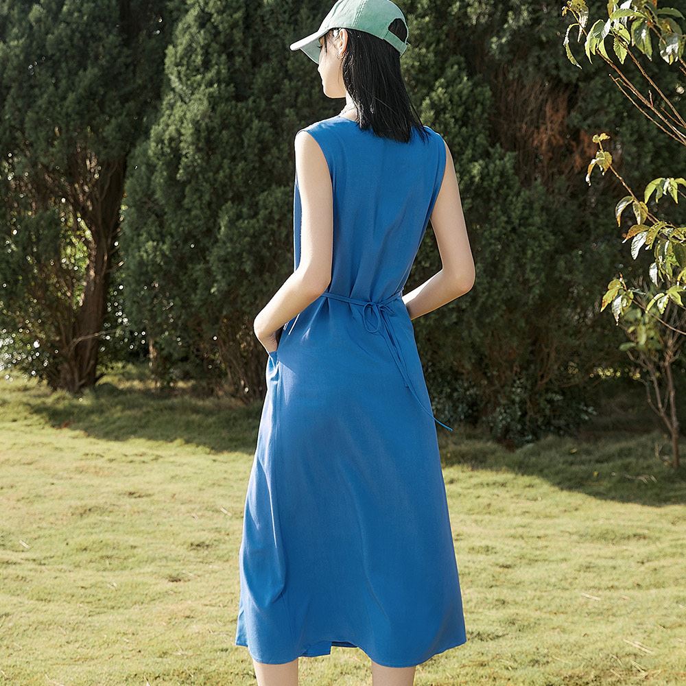 OUWEY歐薇 夏日海風輕涼洋裝(藍色；S-L)3242257507_5