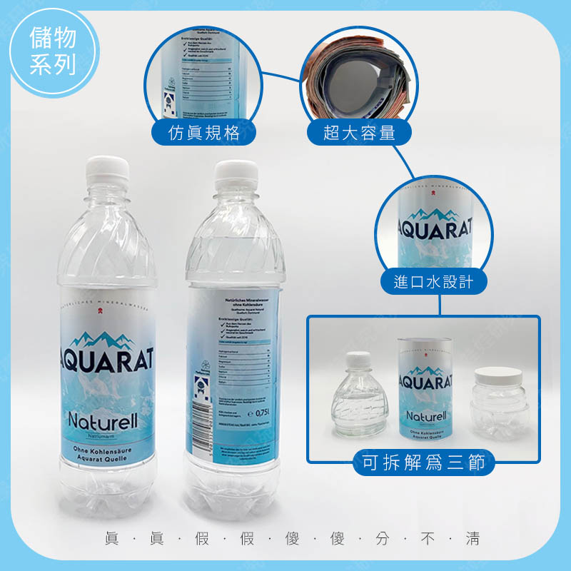 ㊣娃娃研究學苑㊣礦泉水瓶趣味偽裝儲物器 私密收納 偽裝罐 偽裝礦泉水 水瓶 私房錢 可裝水 現貨(SS424)_1