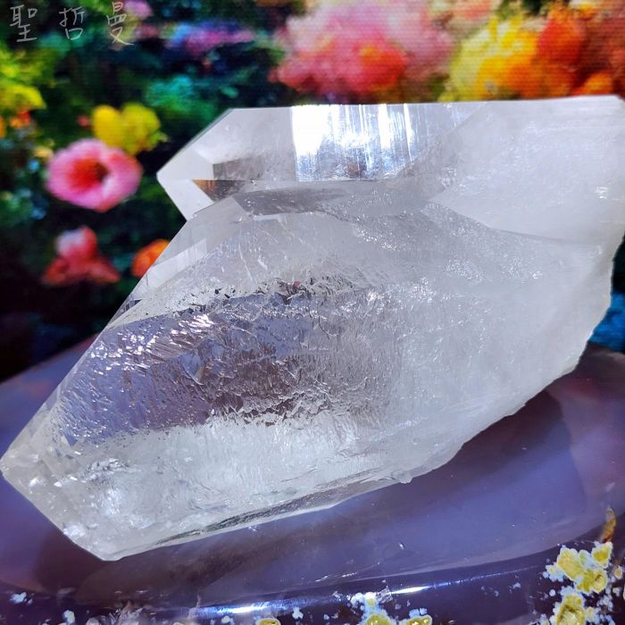 水晶盆栽0119-3號 美國阿肯色州母子水晶白水晶柱+檸檬玉髓、紅石榴、橄欖石 ~好運繁榮無限大風水缽_8