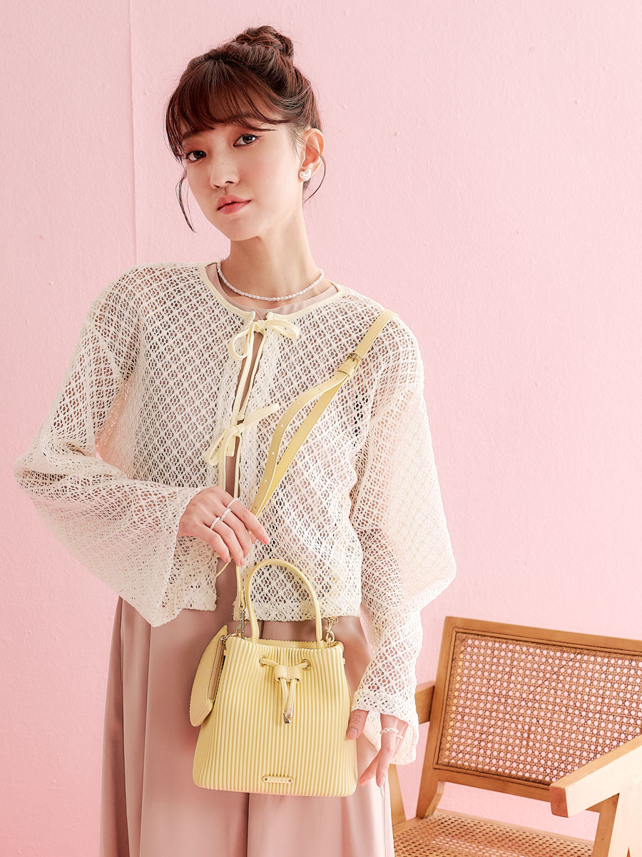 送料込★S’AIME★百褶束口小水桶包★コインケ-ス付ショルダ-BAG S'AIME 百褶束口小水桶包(附半月零錢包) | 蝦皮購物