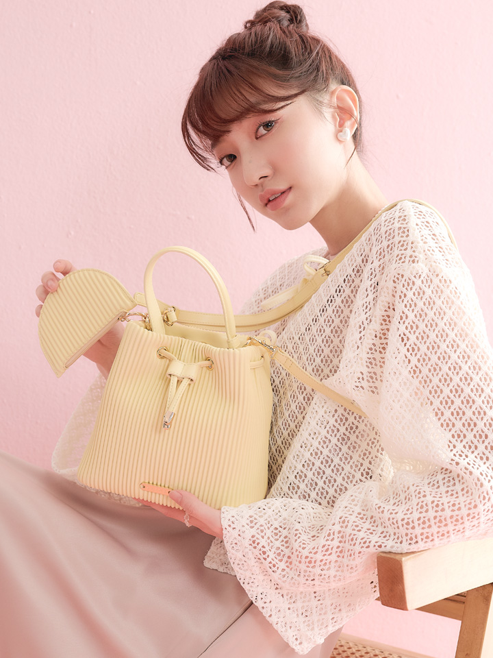 ★S'AIME★皮革帆布 接花苞水桶包（小）ショルダーバッグ/送料込 org.jpg